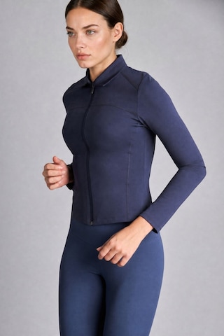 Defacto Slim Fit Esnek Kumaş Gömlek Yaka Fermuarlı Sporcu Hırka H6015ax26smın277 İndigo-ın277