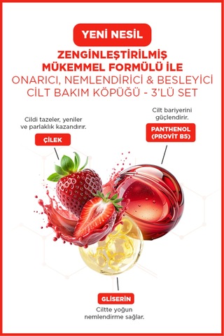 Icon Cilt Bakım Köpüğü Strawberry & Cheesecake 3'lü Set