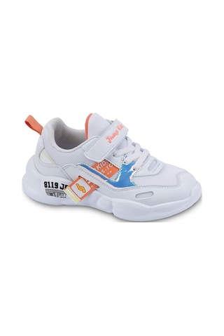Jump 24936 Beyaz - Somon Pembe Kız Çocuk Spor Ayakkabı Beyaz