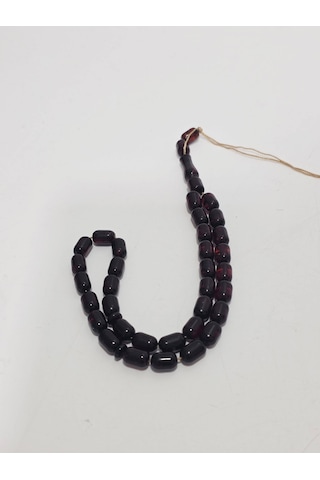 Kapsül Kesim Doğal Kaya Damla Kehribar Tesbih 33lük 10,5x7,30mm 14,30 Gram