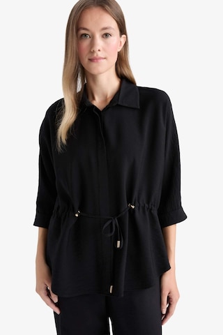 Defacto Beli Lastikli Uzun Kollu Gömlek F4972ax25aubk81 Siyah