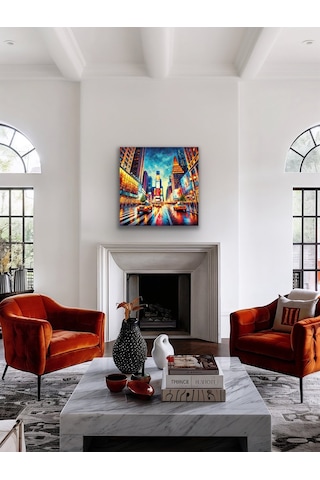 New York Times Meydanı Kanvas Tablo 90x90cm