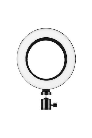 Besthome1 6 İnç Led Dairesel Işık - Beyaz, Usb Beslemeli, 3 Modlu, 360 Derece Döner, Makyaj/canlı Yayın/foto/video Işık Kaynağı Beyaz