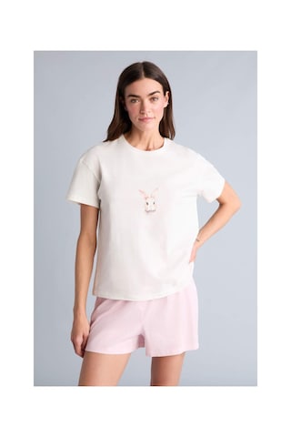 Defacto Regular Fıt Elastik Bel Kısa Kollu 2li Açık Pembe Pijama Takım G9857ax26smpn648 Pembe-pn648