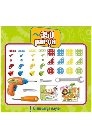 3d Yaratıcı 340 Parça Matkaplı Tamir Ve Yapı Seti Eğitici Ve Eğlenceli Matkap Seti