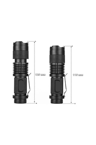 Km-87 Polis Tipi Zoomlu Şarjlı Metal Dağ Kamp Cep Feneri Cree Led 2300 Lumens Çok Renkli