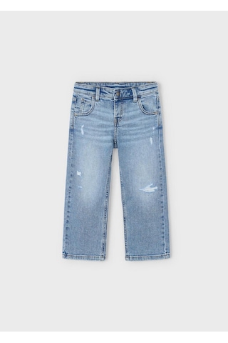 Erkek Çocuk Geniş Paça Kot Pantolon Mavi Mavi