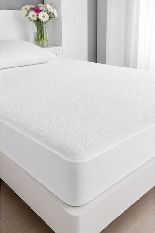 Terry Fitted Pamuklu %100 Sıvı Geçirmez Yatak Koruyucu Full Kenar Alezi Tek/çift Kişilik/bebek/çocuk Beyaz