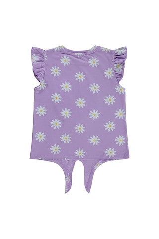 Civil Girls Papatya Desenli 6-9 Yaş Tişört - Lila