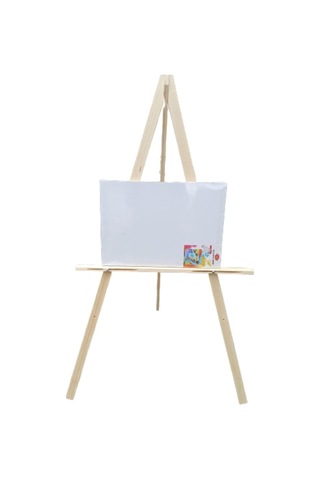 Dsh Doğal Seramik Hamuru Ahşap Ayarlı Şövale, Resim Sehpası, Ressam Şövalye Sergi Tuval Tutucu, 144 Cm, Hoşgeld