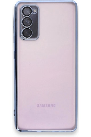 Tedar Samsung Galaxy Uyumlu S20 Fe Kılıf Razer Lensli Silikon - Açık Mavi Najmaddin standart