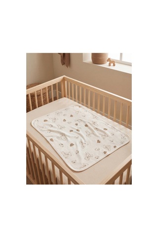 %100 Pamuk Bebek Battaniyesi 80x90 Gümüş