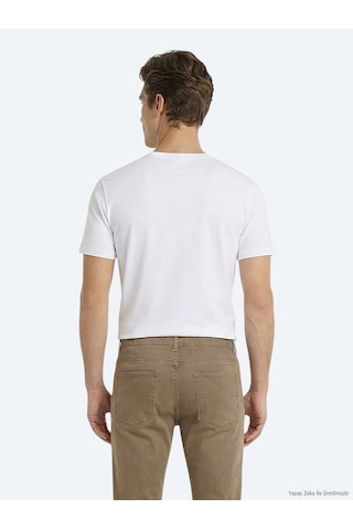 Kip Beyaz Düz %100 Pamuk T-shirt beyaz white