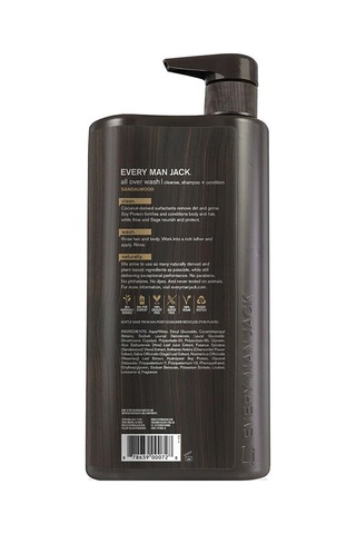 Every Man Jack All Over Wash 3 in 1 Sandalwood Şampuan 945 ML