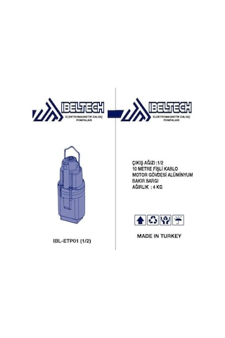 Çelik Gövdeli Titreşimli Dalgıç Su Pompası Dalgıç Motor 1 2