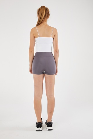 Josejuan Kadın Mini Spor Şort Tayt Yüksek Bel Sıkılaştırıcı 7400-füme Füme