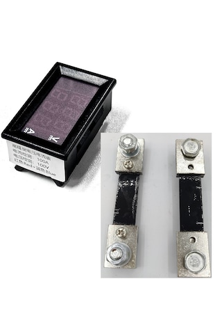 Yate10 Dc 0-100v 0-100a Voltampermetre+şönt Bara Direnci