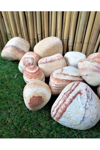 Sarı Çizgili Dolomit 4 Kg 6-10 Cm Sarı Dolomit Taş