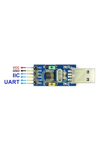Ch341t Usb To Ttl Iıc Uart Çevirici Modül I2c Seri Port Haberleşme Adaptör Isp Arduino