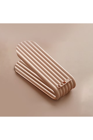 Kosona Çift Katlı Ayarı Yapılabilir Pp Malzeme Ev Odası Giyim Dolabı Organizatörü - Pembe 25.5x15x6cm Diğer