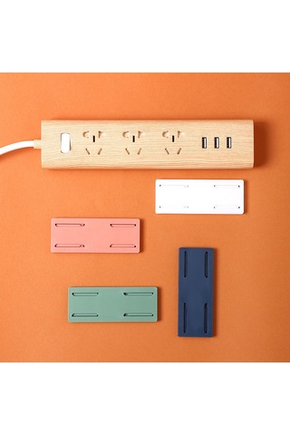 Mufunye Beyaz Duvarlı Elektrik Prizi Sabitleyici - Deliksiz Montajlı Soket, Router Ve Şarj Cihazı Tutucu Beyaz