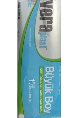 Vera Plast Çpş-01-02 Büyük Boy Mavi Çöp Poşeti 65 80 Cm 10 Rulo 50 Poşet 500 Adet