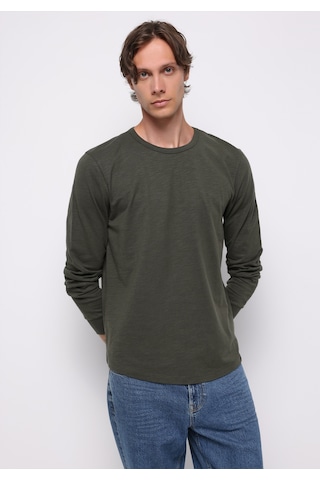 Colin's Colins Regular Fit Yuvarlak Yaka Düz Erkek Yeşil Uzun Kol Tişört Cl1076432 Q1.v1 Kha Haki