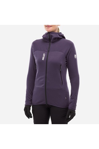 Millet Fusıon Grıd H Kadın Kapşonlu Polar Ceket Tam Fermuar Mıv9032 N9332 Mor