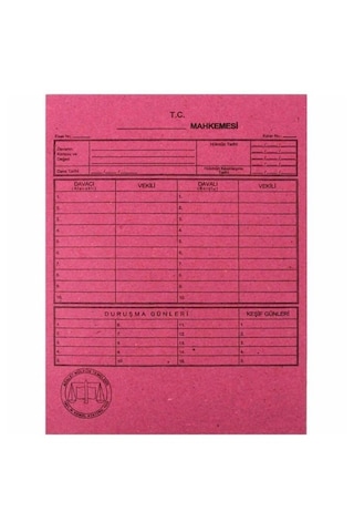 Alemdar Mahkeme Dosyası Lüks Pembe 50 Li Paket Pembe Mahkeme Dosyası