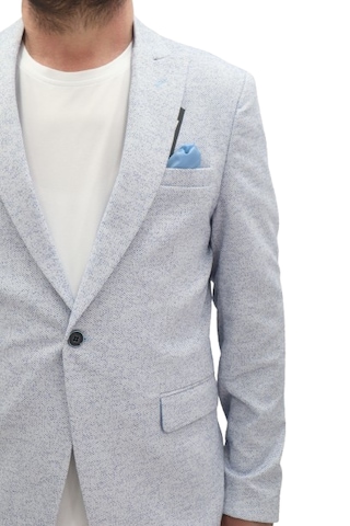 Twenhil Dmctekstil Erkek Ckt-203 Desenli İtalyan Kesim Dar Kalıp Tek Düğme Blazer Ceket Mavi