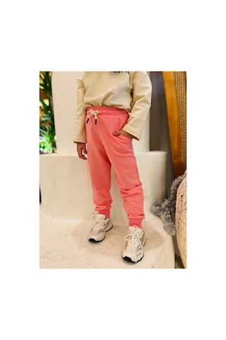 Heyadventure Kız Çocuk Jogger Eşofman Altı Cepli Paçası Kaşkorseli Pembe Pembe