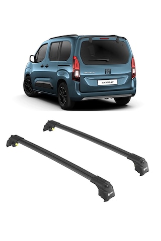 Fiat Doblo Turtle Air2 Ara Atkı Tavan Barı Port Bagaj 2023 Üzeri Uyumlu - Siyah
