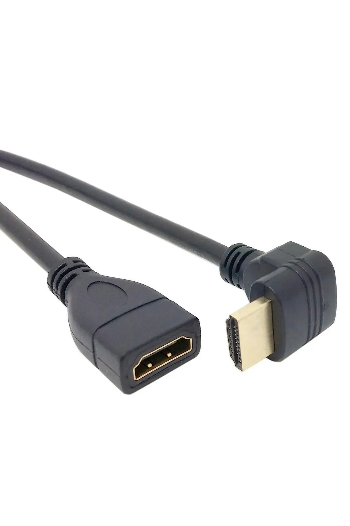 Hdmı Uzatma Kablosu 90 Derece L-tipi Hdmı Erkek Dişi Adaptör Kablosu Dirsek Uzatma Kablosu Hd - 50cm 001
