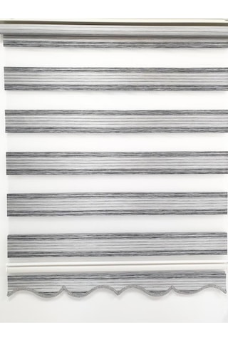 Bbb Geniş Pliseli Renk Geçişli Gri Zebra Stor Perde Mz297