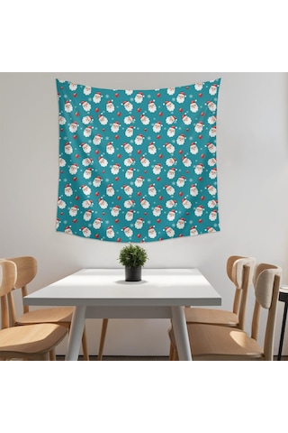 Noel Desenli 59x59 İnç Kare Duvar Halısı, Oturma Odası, Yatak Odası Ve Genç Odası İçin-a192