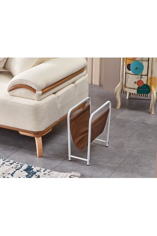 Lucıano Dergilik Beyaz Metal Taba Deri