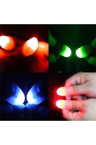 Led Işıklı Renkli Sihirli Parmak Şaka Tdrtr Çok Renkli