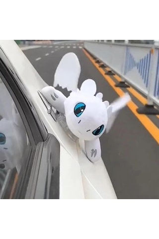 Geeroyoo Uçan Ejderha Dişsiz Peluş Araç Dekoru - Motor, Kask Ve Araçlar İçin Renkli Aksesuar