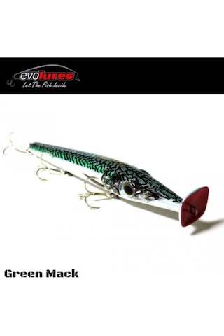 Evolures Zargana 150F / 150Mm 21Gr Topwater Suni Yem Green Mack