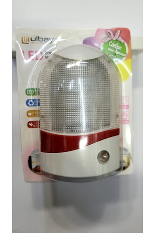 Ulbay Fotoselli Priz Tipi Beyaz Işık Led Gece Lambası 1 Adet Beyaz