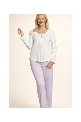 Meks 21458 Şahinler Zakkum Gizli Patlı Pijama - Renk: Pudra / Beden: S AÇIK GRİ