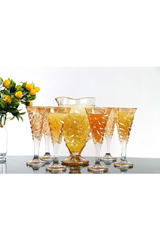 Plt Design La Rose 7 Parca Kokteyl Bardağı Seti,meşrubat - Su Bardağı Seti