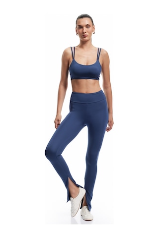 Koton Yüksek Bel Slim Fit İnterlok Spor Tayt Mavi 5sak40303nk Mavi