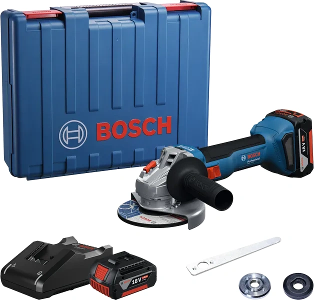 Bosch Professional GWS 18V-8 2x4.0Ah Çift Akülü Taşlama Makinesi - 06019N9020