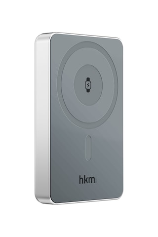 Mag Pro Wireless 10.000 Mah 20W Magsafe Ve Saat Uyumlu Manyetik Kablosuz Powerbank Gümüş Renk