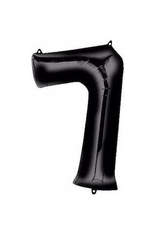 7 Yaş Siyah Folyo Balon 34 Inc 76 Cm Tüm Yaşlar