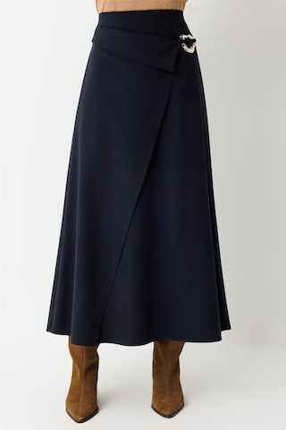 Toka Detaylı Anvelop Kapamalı Etek Laci Laci