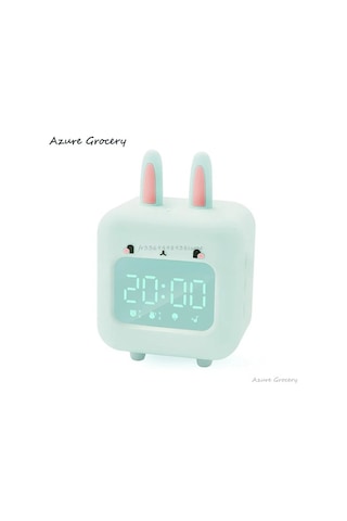 Pazly Çocuklar İçin Sevimli Tavşan Dijital Alarmlı Çalar Saat 1 Adet 1 Adet