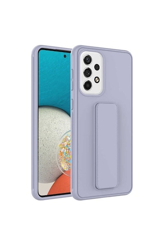 Galaxy A23 Kılıf Zore Qstand Kapak Gri