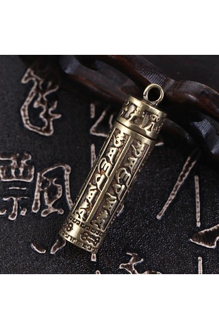 Açılabilir Anahtarlık Anma Hatıra Oyma Yazıtlar Seyahat Hap Kutusu İlaç Hap Kutusu Kolye Kolye Ucu Budist Kolye Ucu 1,